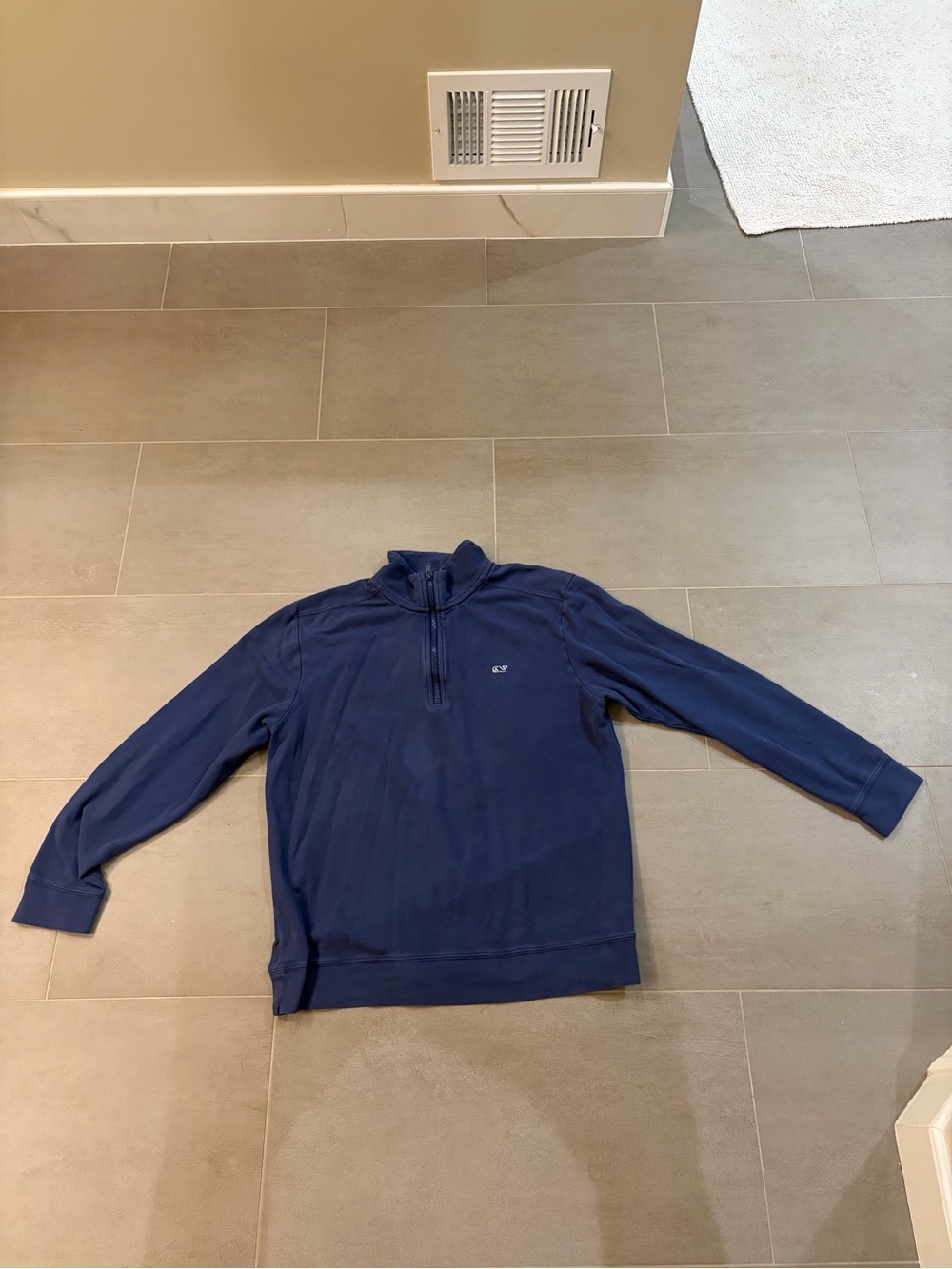 Vineyard Vines Pique Polo Men's Medium Navy Quarter-Zip Pullover Jacket